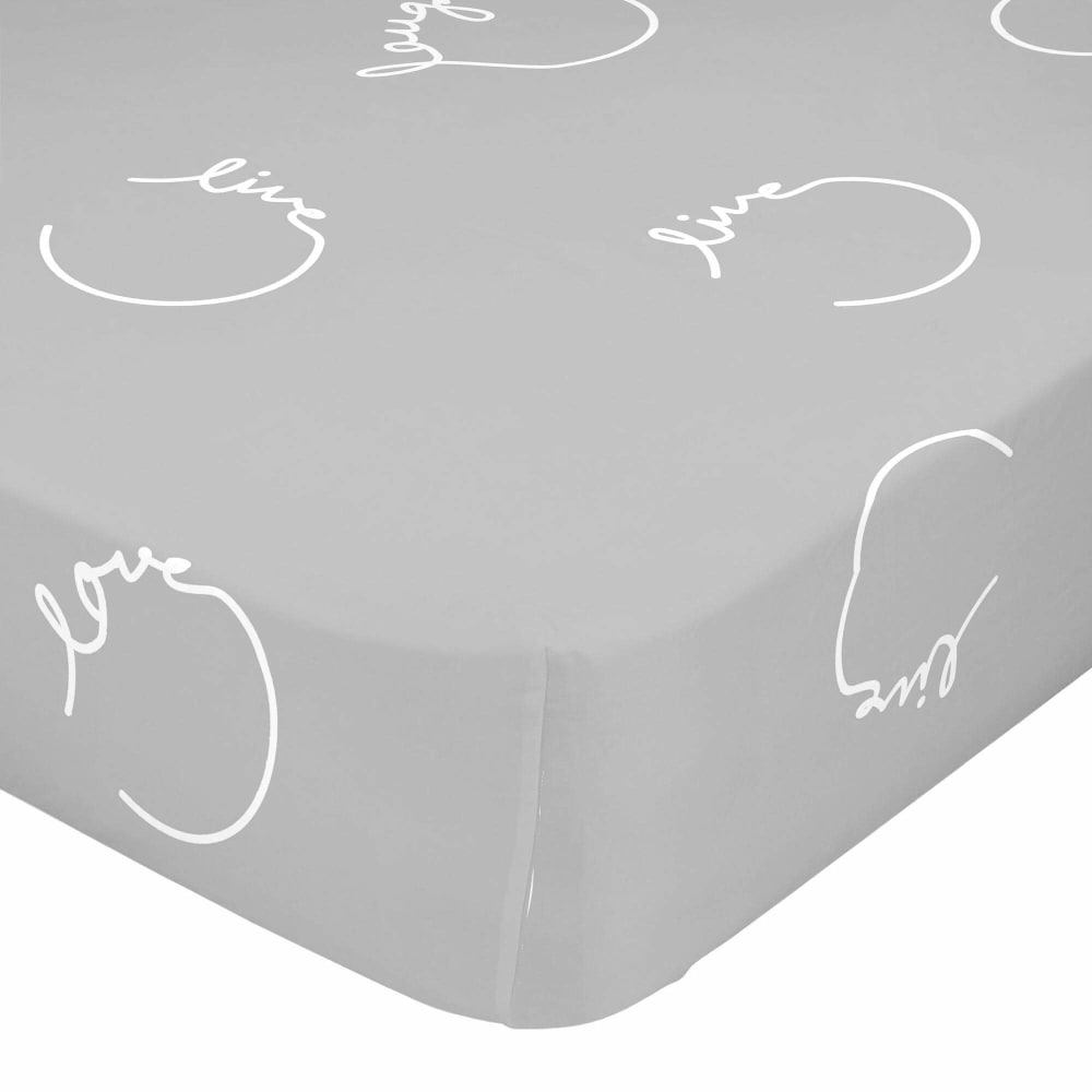 Happy Friday Spannbettlaken aus 100% Baumwolle 140x200x32 cm style modern Grau Baumwolle