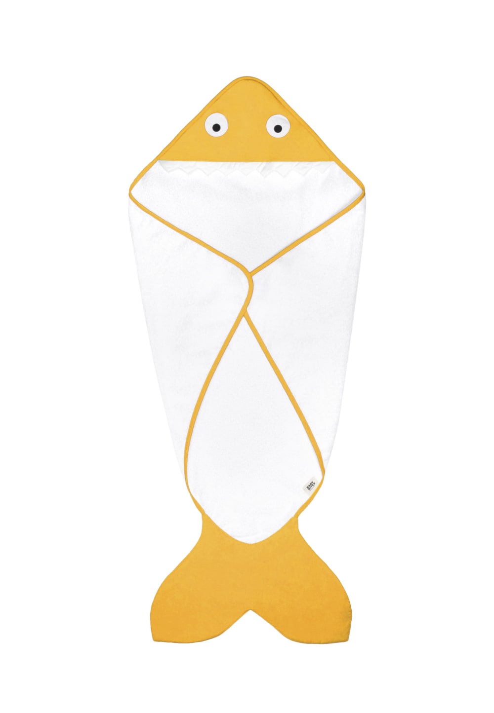 Serviette queue de requin pour bébé 100% coton jaune - Maisons du Monde