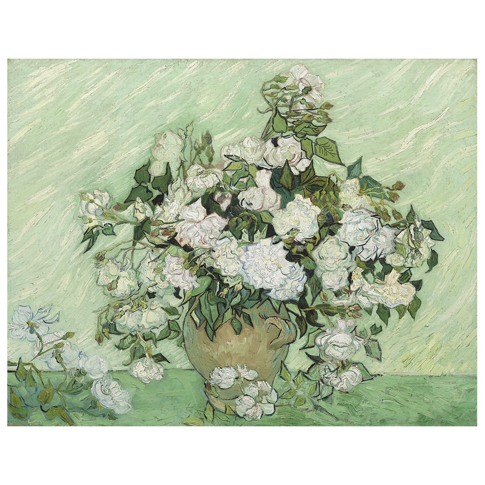 Stampa su tela - Rose - Vincent Van Gogh cm. 80x100 - Multicolore - PES - Poliestere