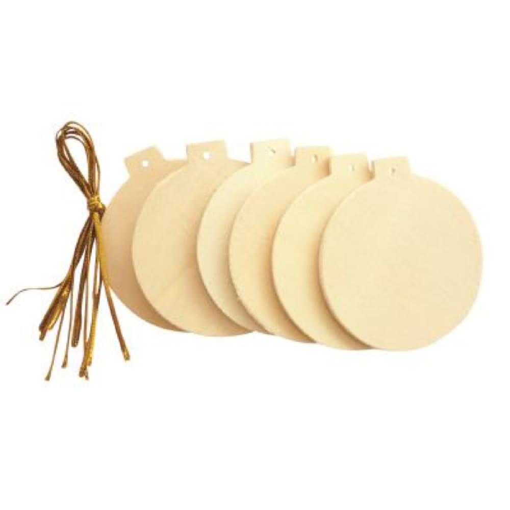 Bolas de navidad de madera para colgar 6 cm