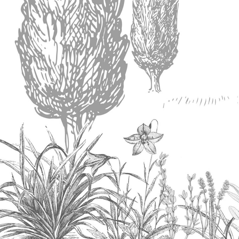 Papier peint panoramique - gris - intissé - 7 lés : 336x270cm — vue 4