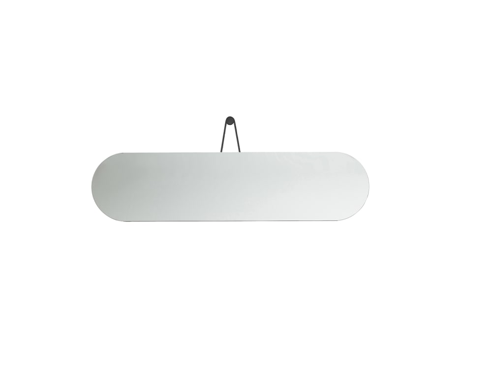 Miroir mural en fer noir 120x30cm - Maisons du Monde