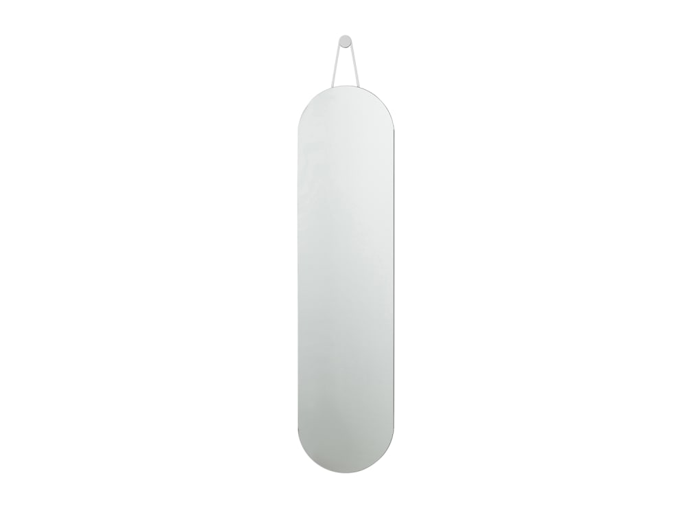 Miroir mural en fer gris clair 120x30cm
