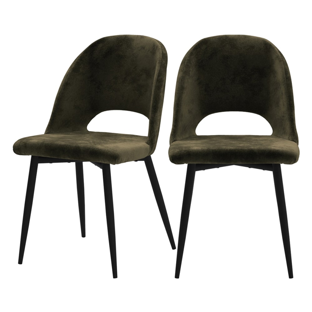 Lot de 2 chaises en velours
