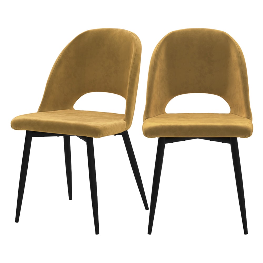 Lot de 2 chaises en velours
