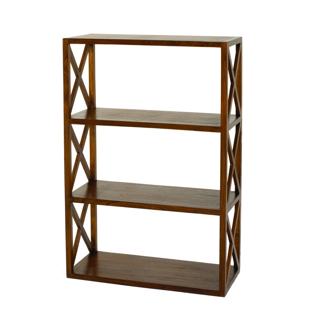 Etagère croisillons 3 niveaux en mindi