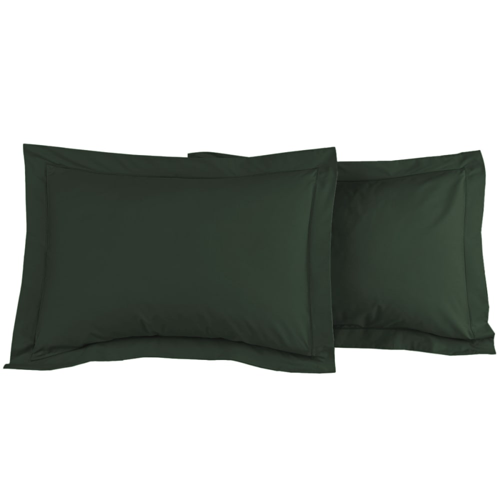 Llot de 2 taies d'oreiller en percale de coto eucalyptus 50x70 cm Llot de 2 taies d'oreiller en percale de coto eucalyptus 50x70 cm