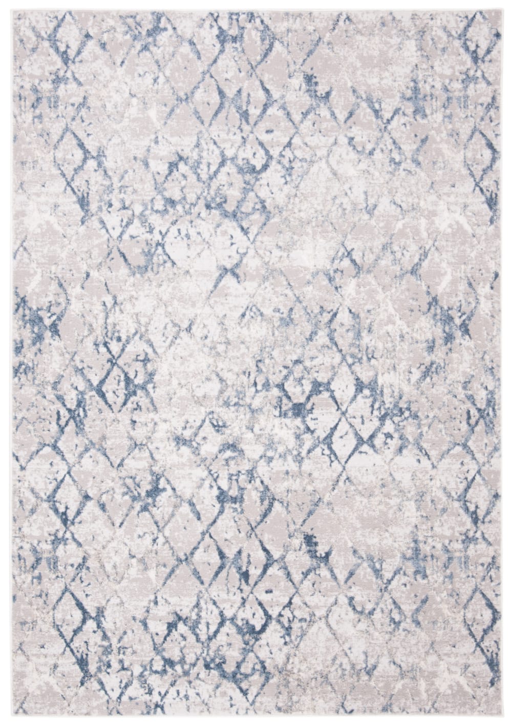 Tapis contemporain en polypropylène gris/bleu, 122 x 183 cm — vue 3
