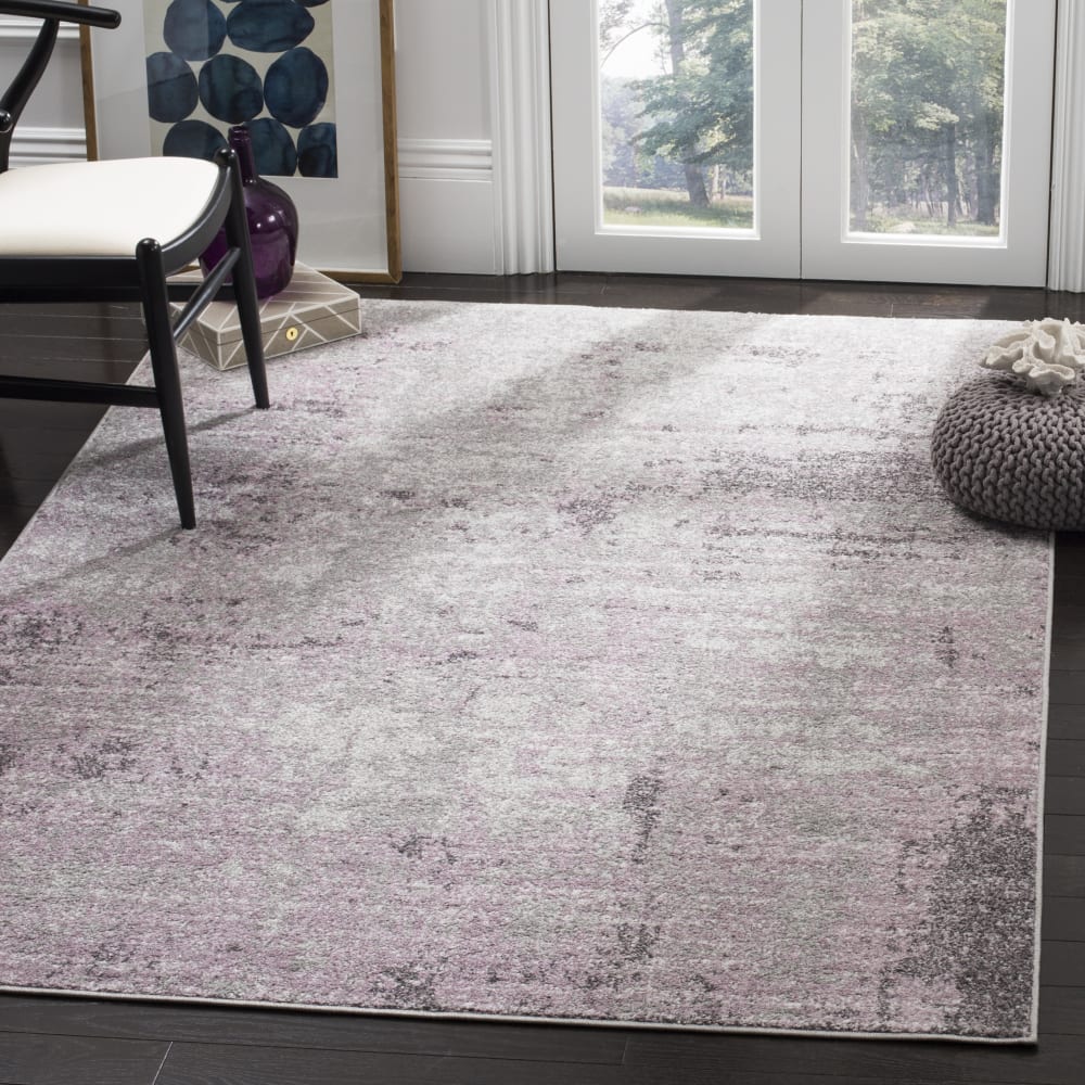 Safavieh Modern abstrakt Polypropylen-Teppich in Grau/Lila, 155 x 229 cm style modern Violett Pp - Polypropylen