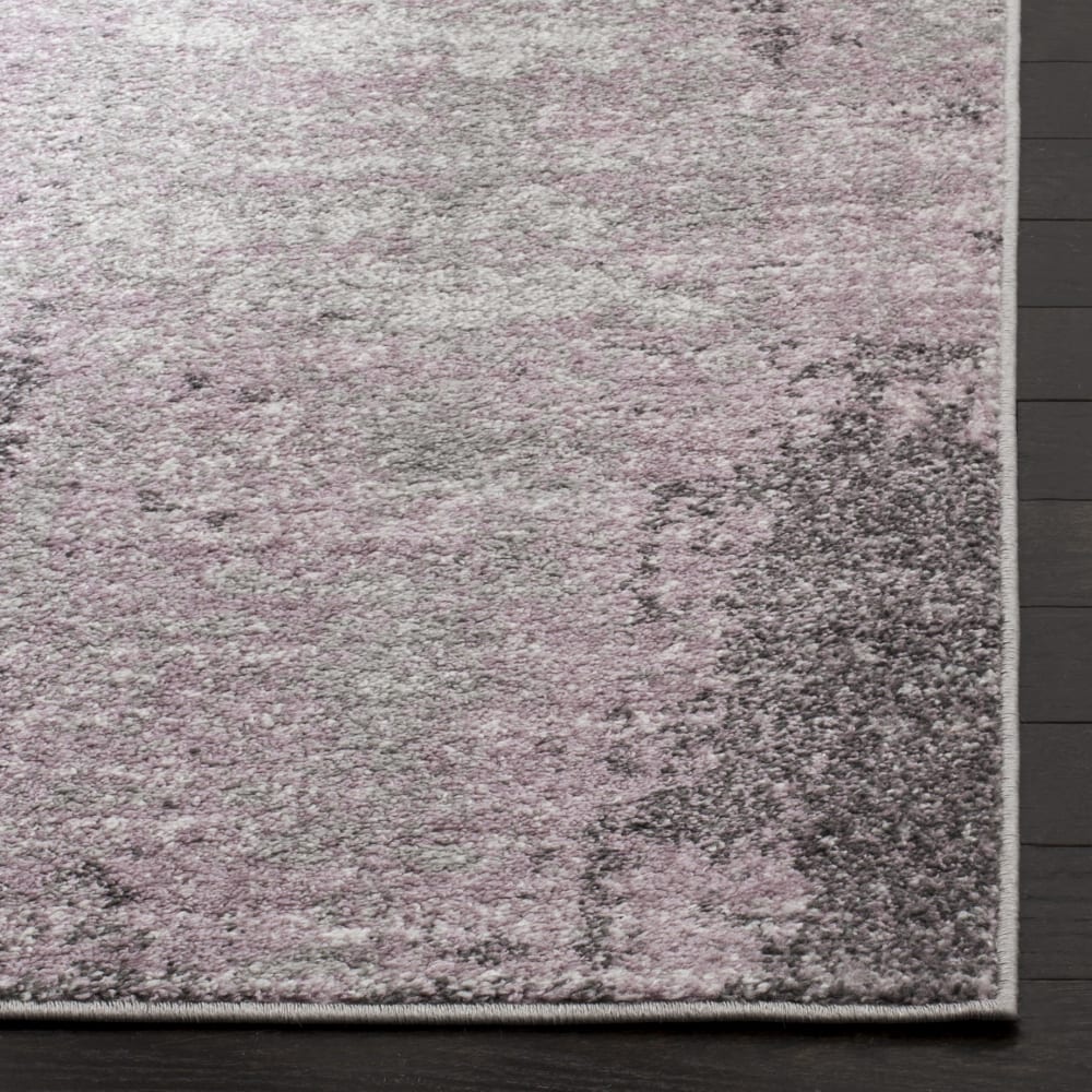 Tapis abstrait moderne en polypropylène gris/violet, 91 x 152 cm — vue 4