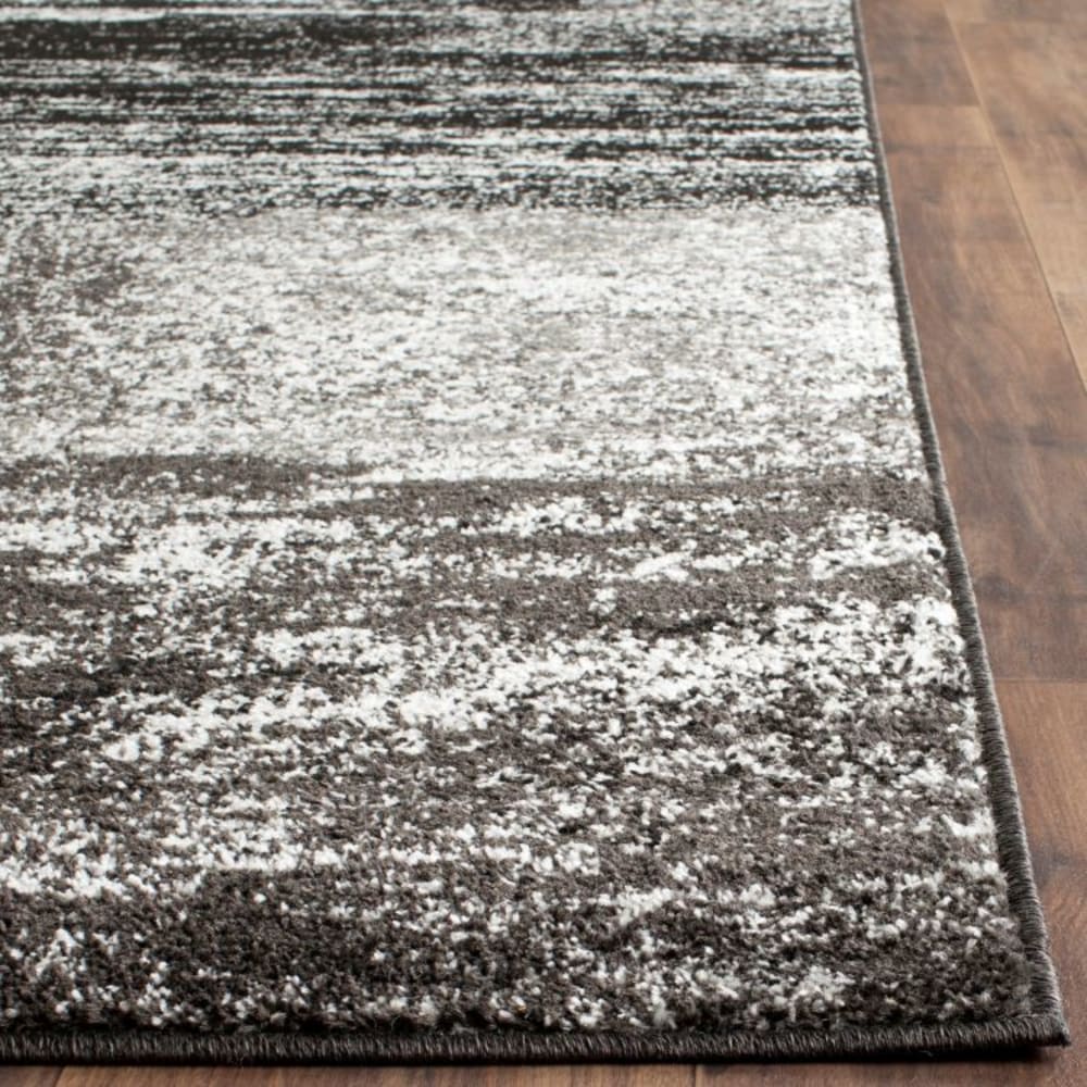 Tapis abstrait moderne en polypropylène argent/noir, 122 x 183 cm — vue 3