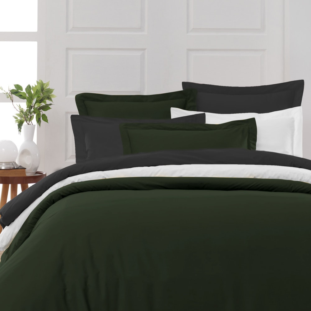 Drap housse en percale de coton eucalyptus 160x200 cm — vue 4