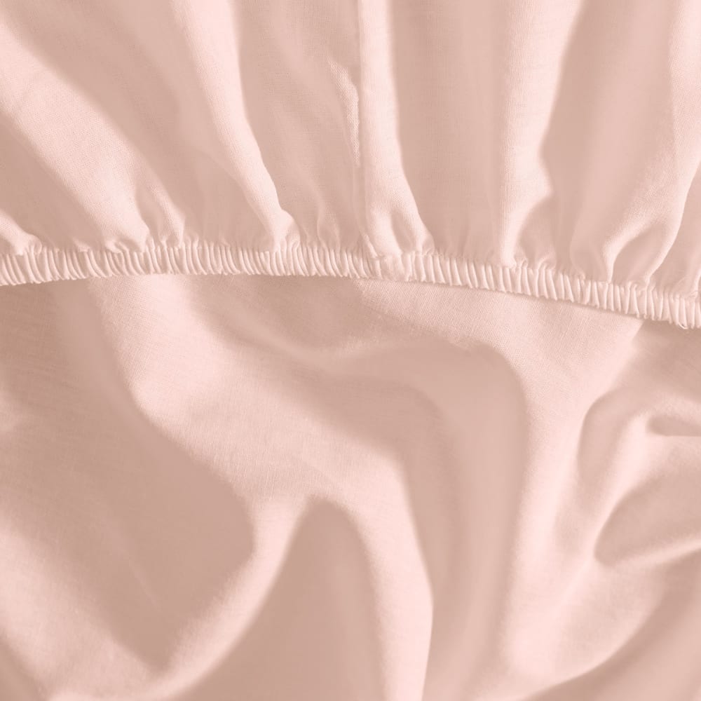 Drap housse en percale de coton cobalt 200x200 cm — vue 3