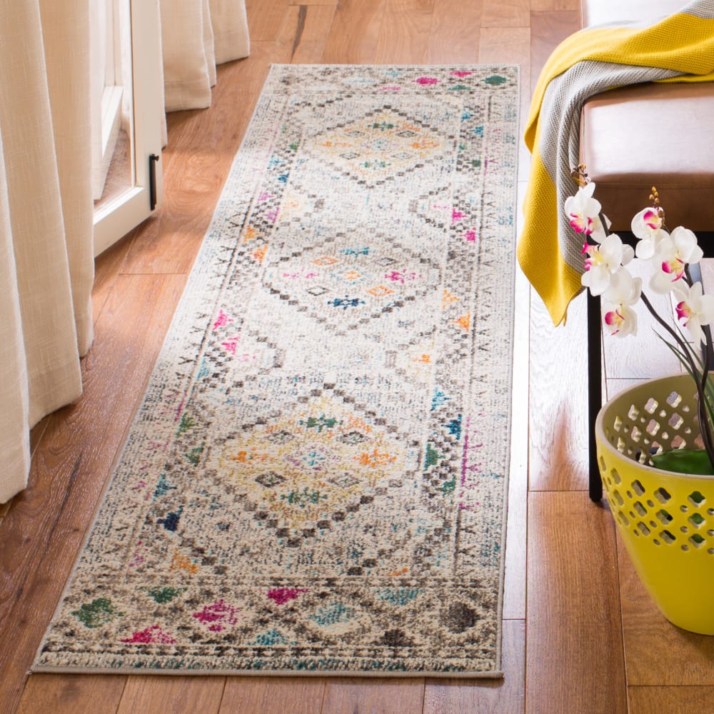 Tapis de transition en polypropylène gris/jaune, 61 x 244 cm — vue 3