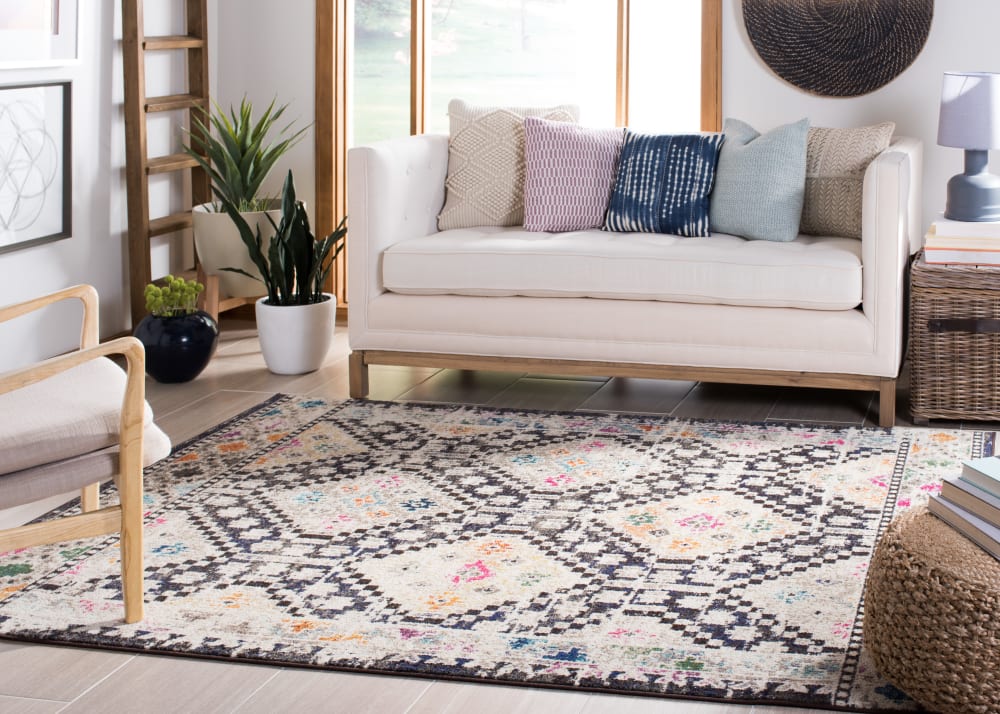 Tapis de transition en polypropylène noir/jaune, 122 x 183 cm — vue 3