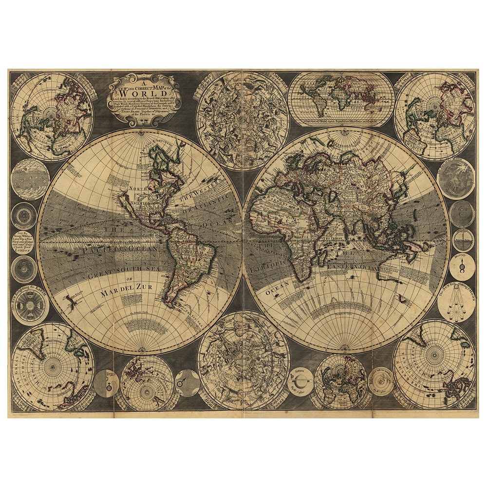 Cuadro Lienzo - Mapa Antiguo No. 61 cm. 80x100