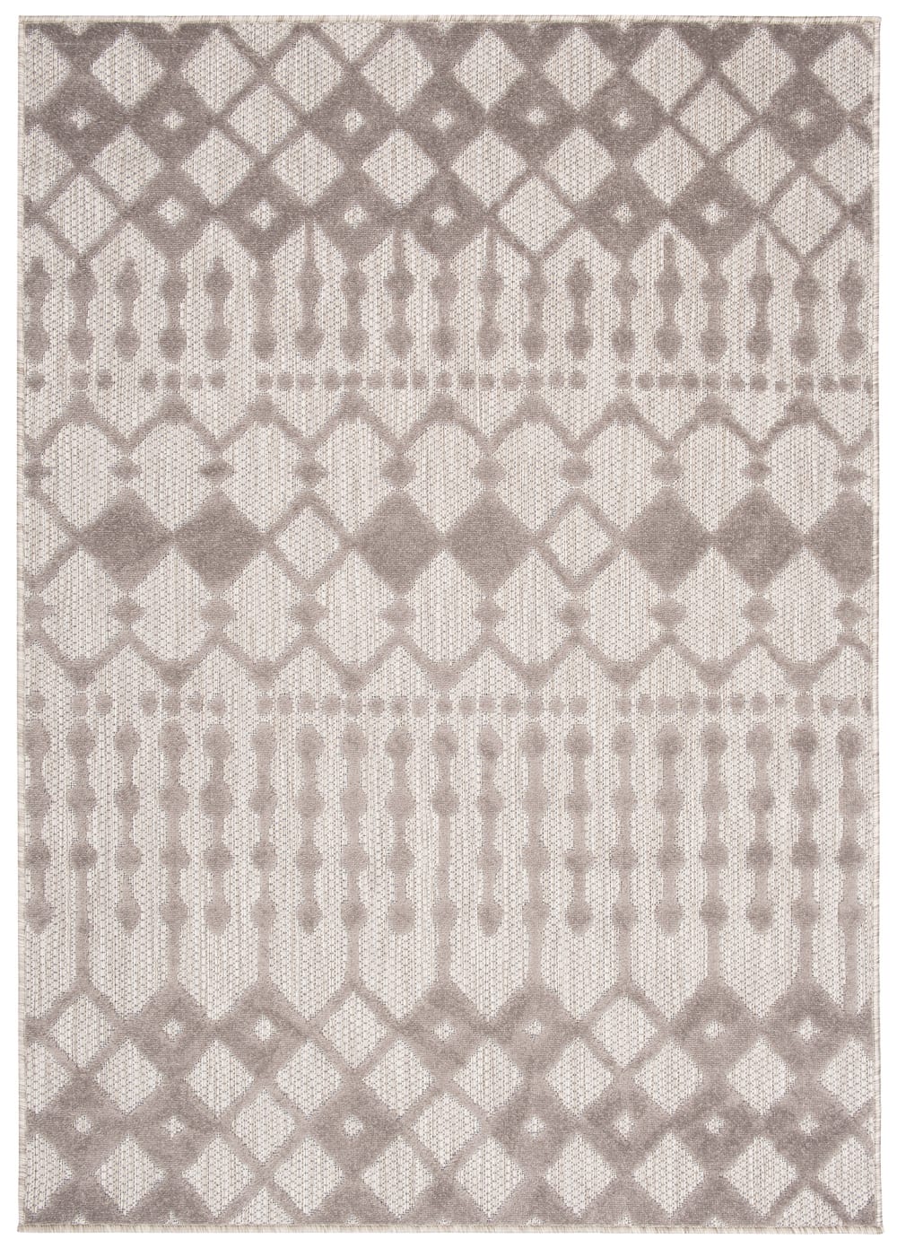 Alfombra interior exterior 3d gris beige cuadros 200x300cm