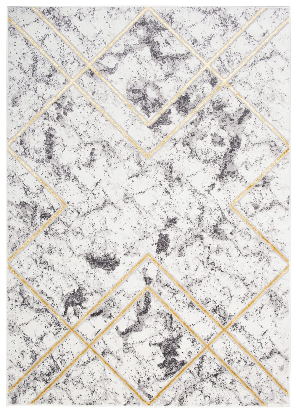 Alfombra de salón oro antracita crema 160 x 220 cm