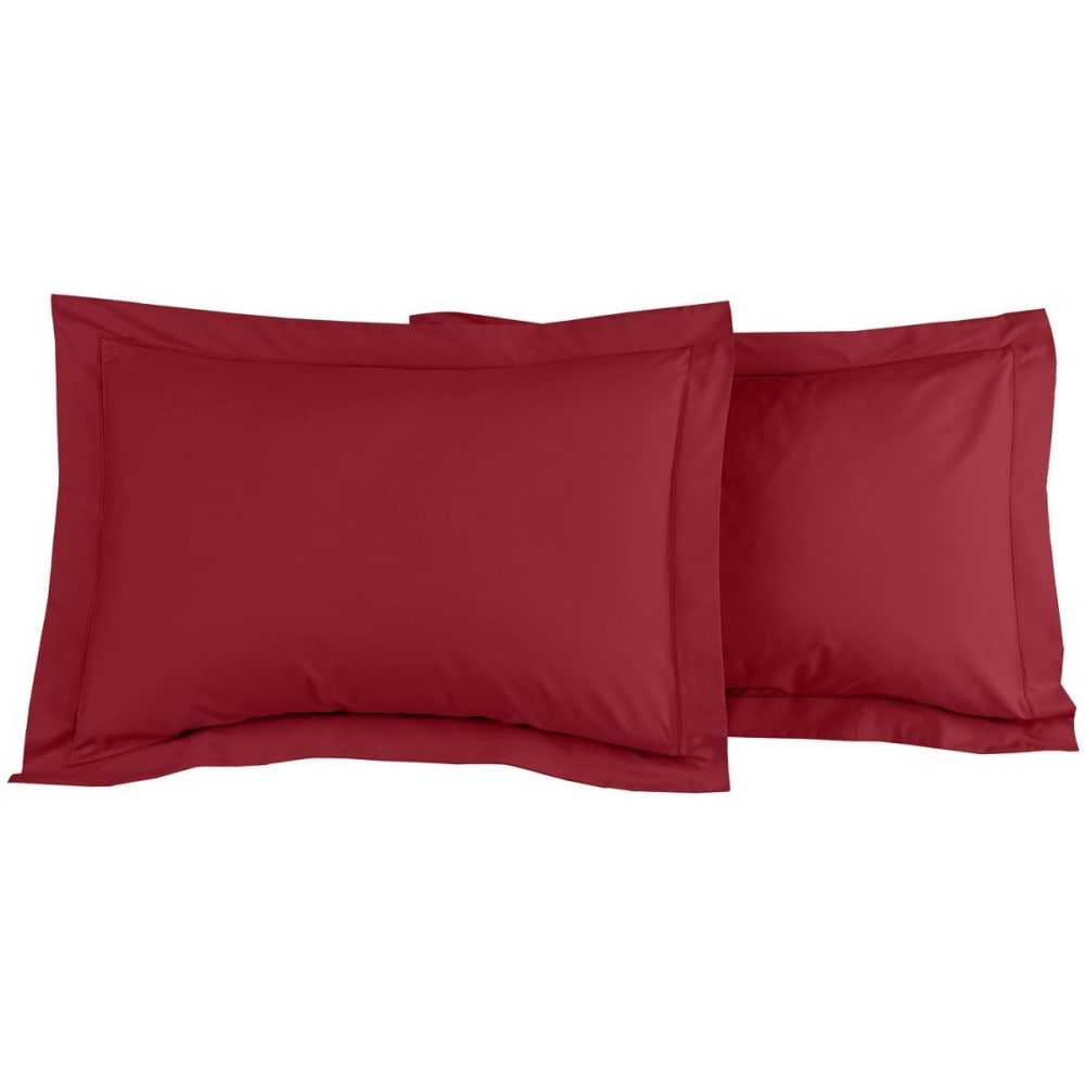 Lot de 2 taies d'oreiller en percale de coton cardinal 50x70 cm
