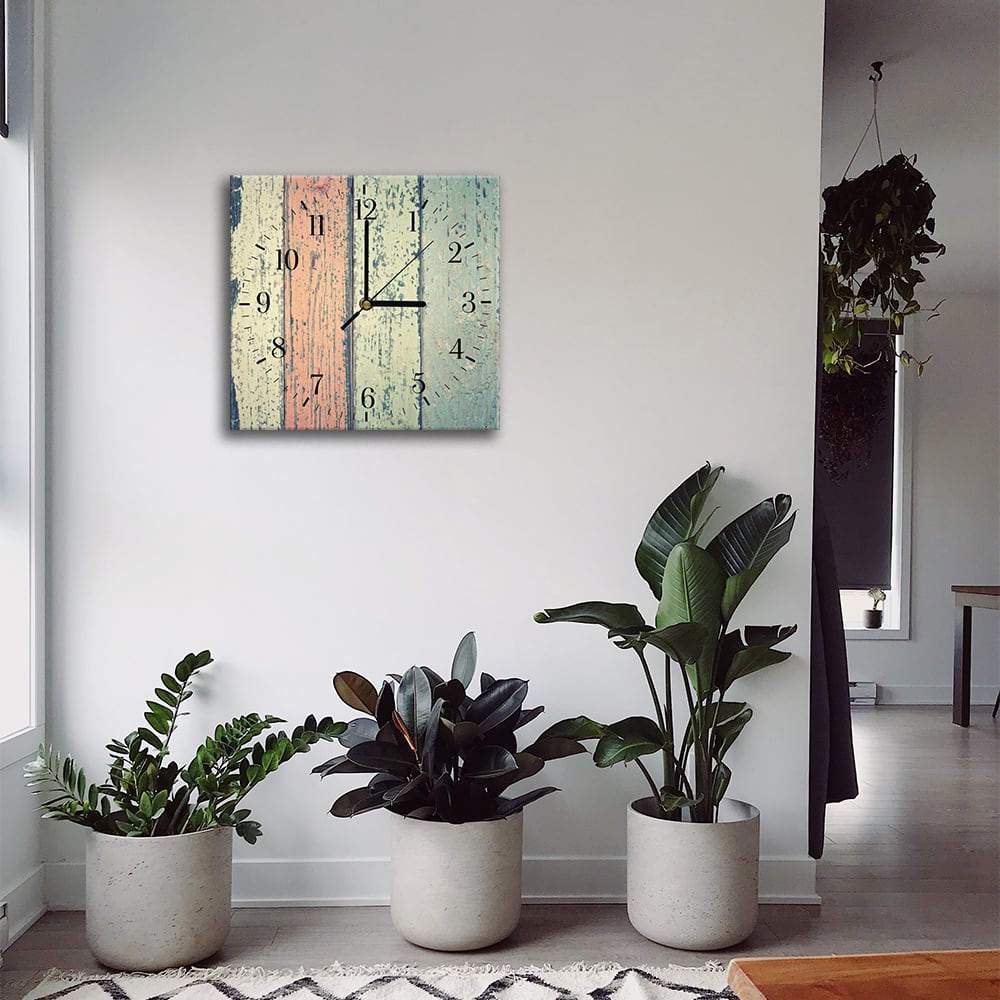 Reloj de Pared Madera Coloreada cm. 30x30 - Maisons du Monde
