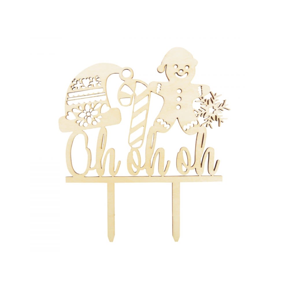 Cake topper en bois Ohohoh