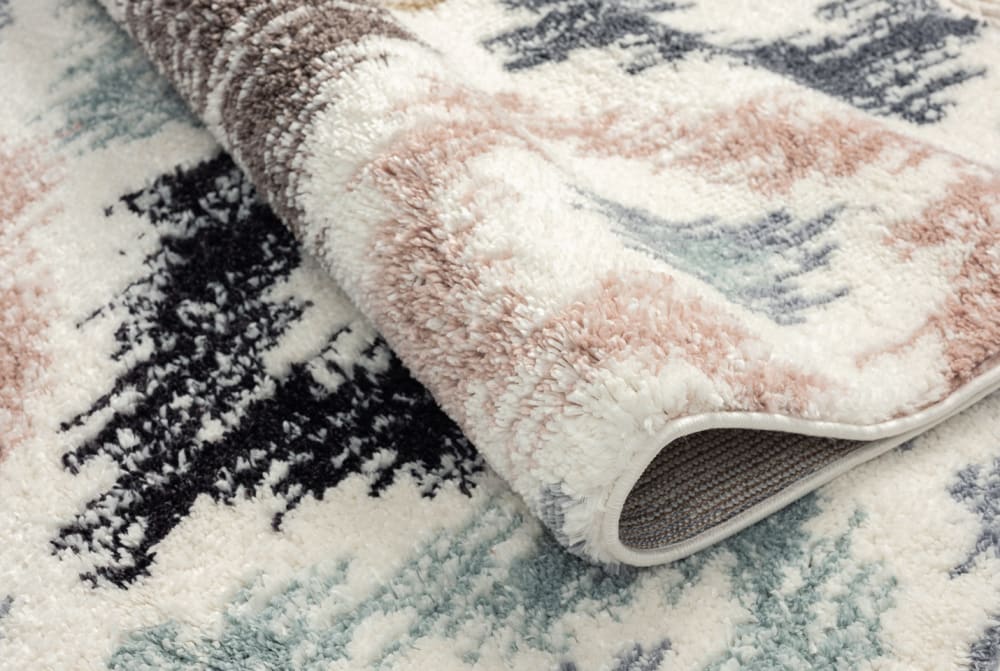 Tapis salon berbere 160x230 multicolore motif géométrique losange — vue 4
