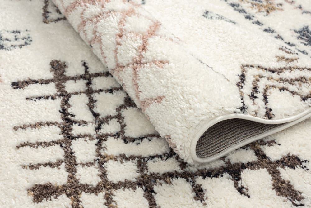 Tapis salon berbere crème 160x230 à motifs — vue 4