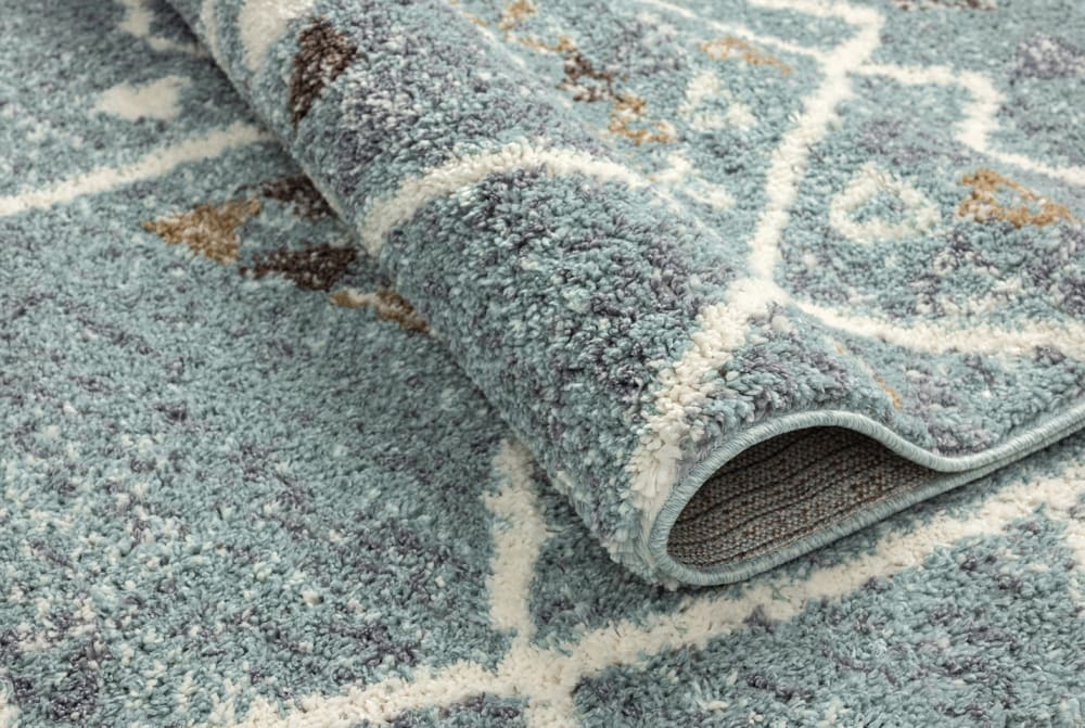 Tapis salon berbere turquoise 120x170 style ethnique — vue 4