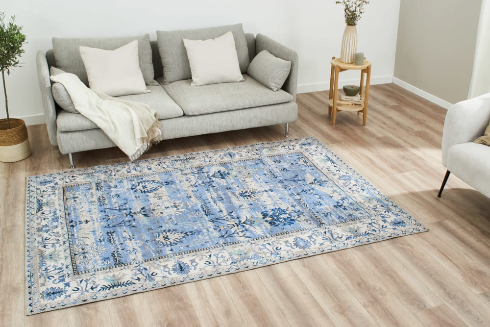 Tapis salon classique lavable - bleu 160x230cm — vue 3