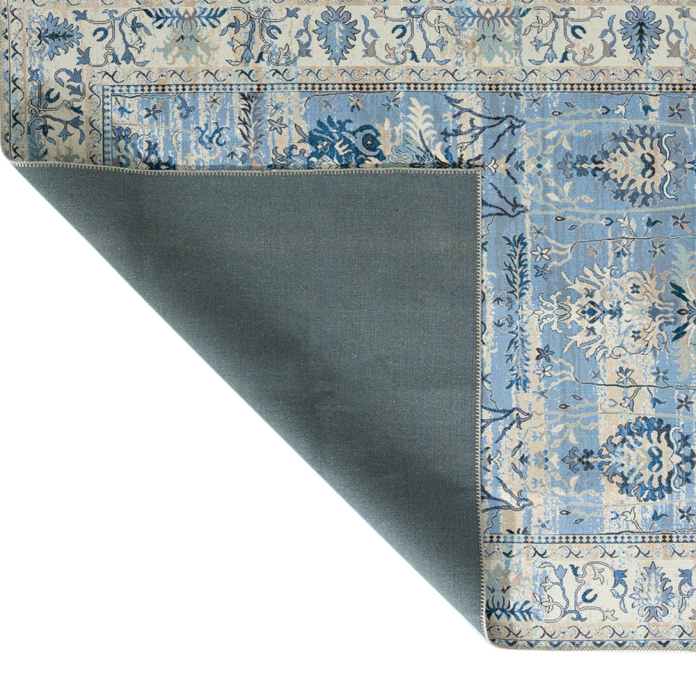 Tapis salon classique lavable - bleu 160x230cm — vue 4