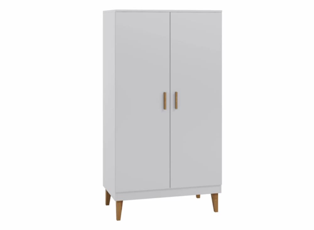 Armoire 2 portes Blanc et Chêne (Nateo Concept) - Image 1
