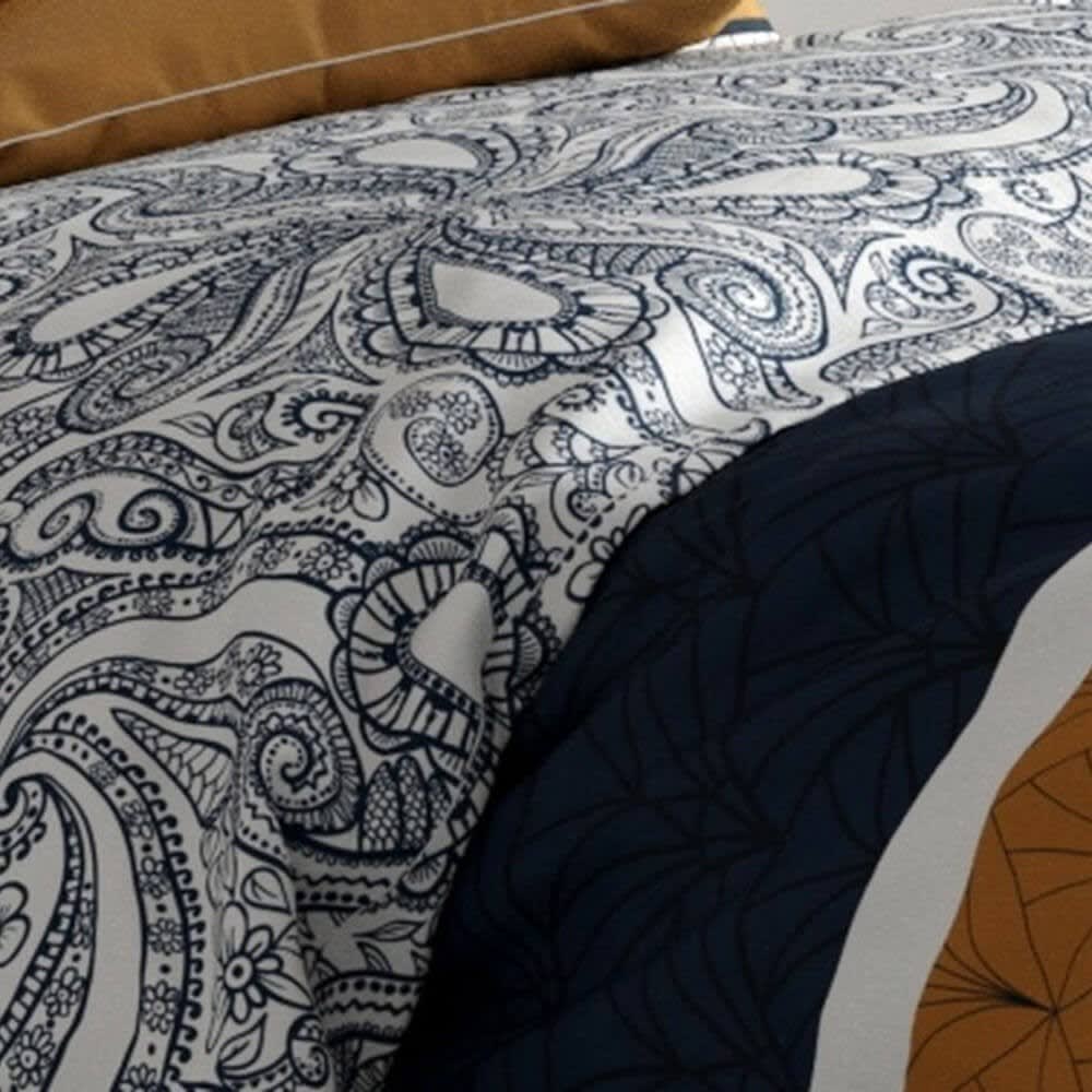 Parure de couette 100% coton 57 fils imprimée 260x240cm 2 taies - Maisons du Monde