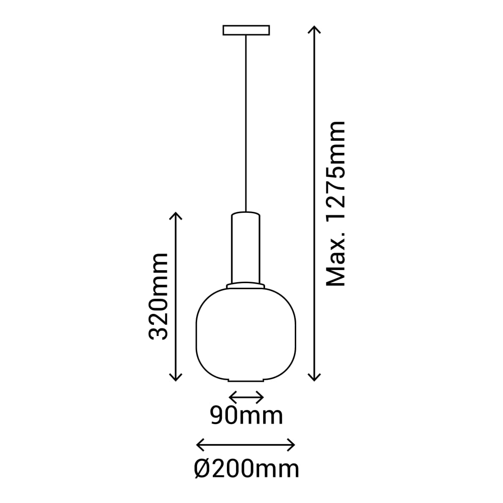 Suspension de plafond avec abat-jour en verre fumé rainuré (e27) — vue 4