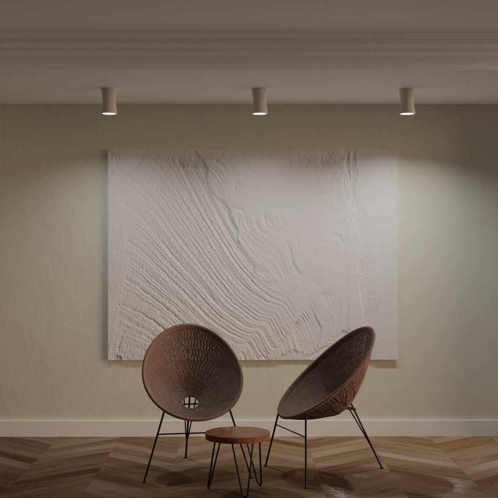 Plafonnier en béton gris — vue 3
