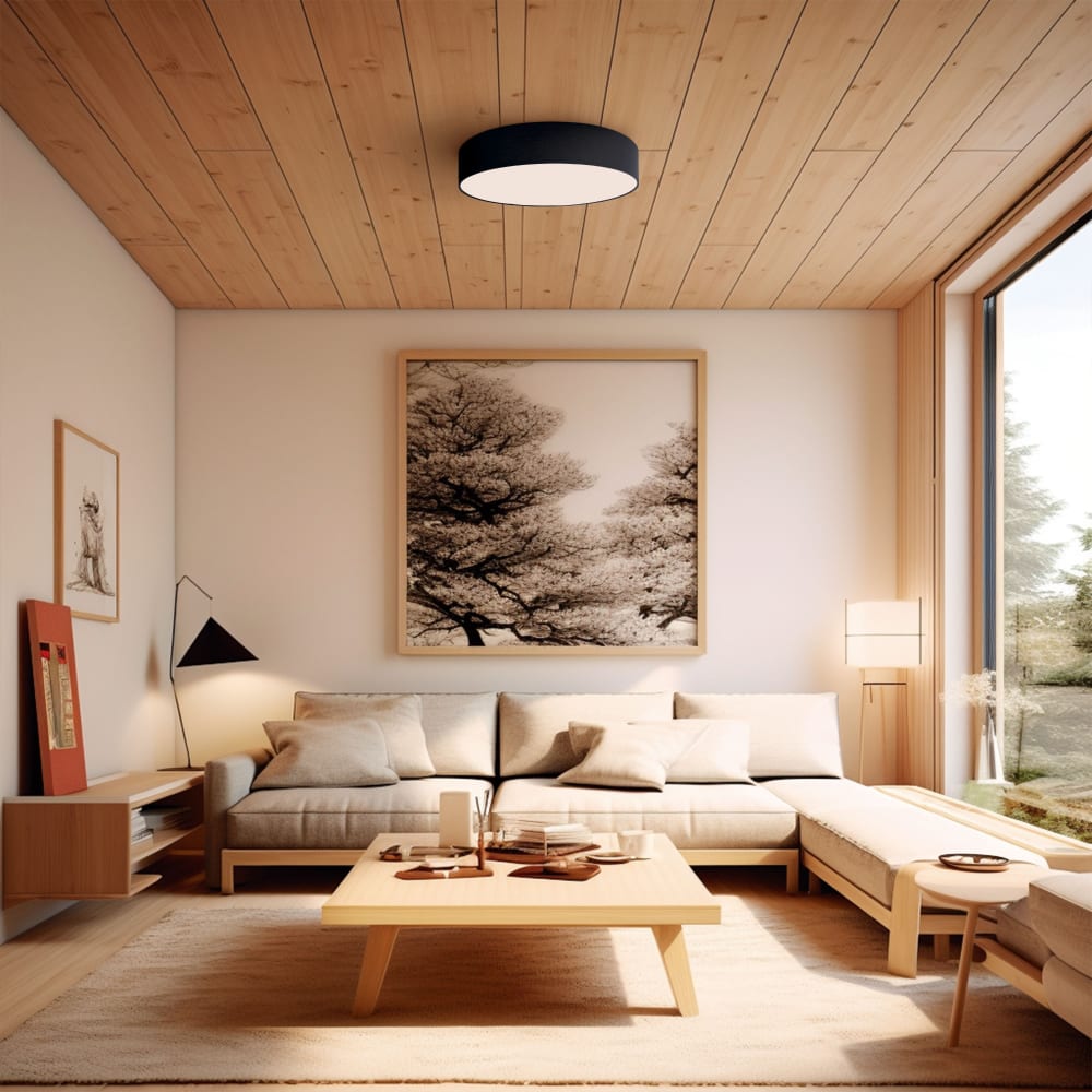 Decken-LED-Deckenleuchte mit schwarzem Bildschirm - Maisons Du
