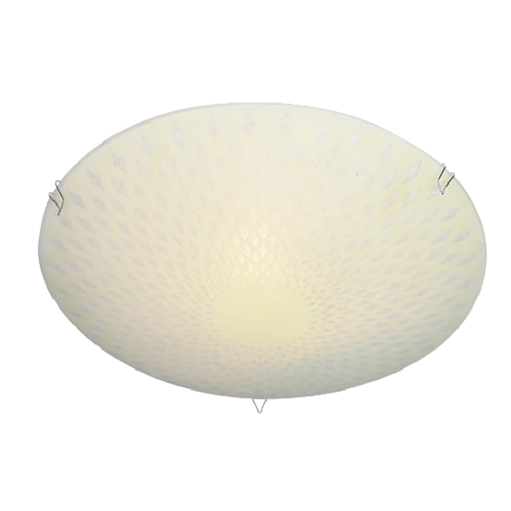 Plafonnier en verre avec design géométrique satiné