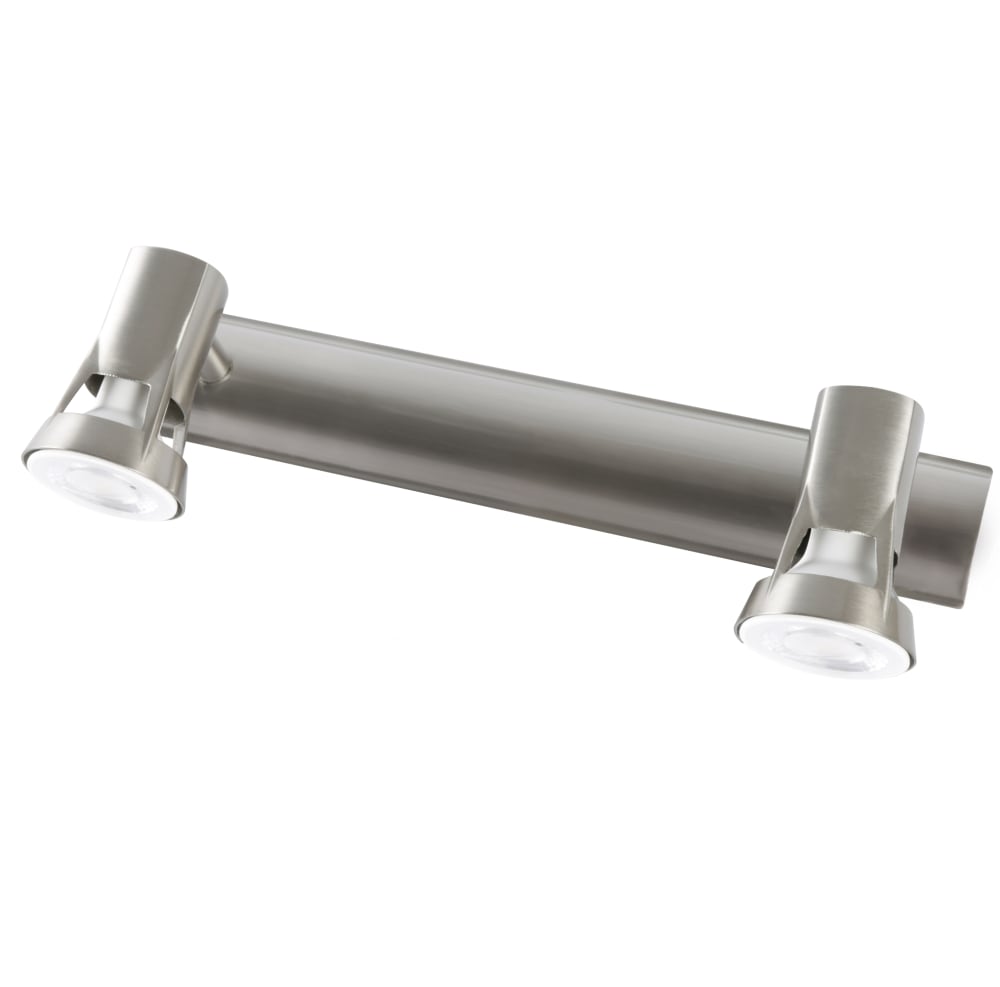 Applique en métal avec 2 spots en finition nickel