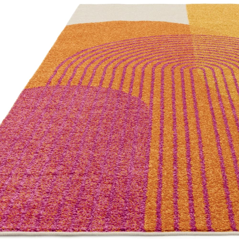 Tapis moderne tissé plat jaune 120x170 cm — vue 3