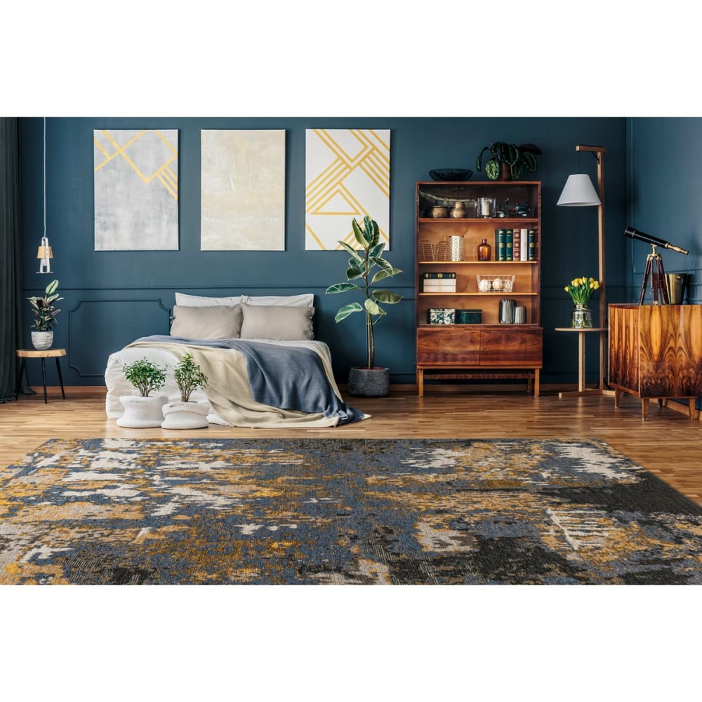 Tapis moderne en acrylique bleu 120x170 cm — vue 3