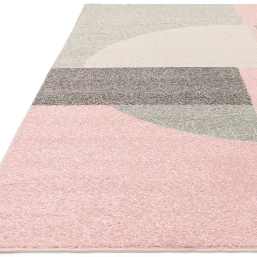 Tapis design tissé plat rose 120x170 cm — vue 3
