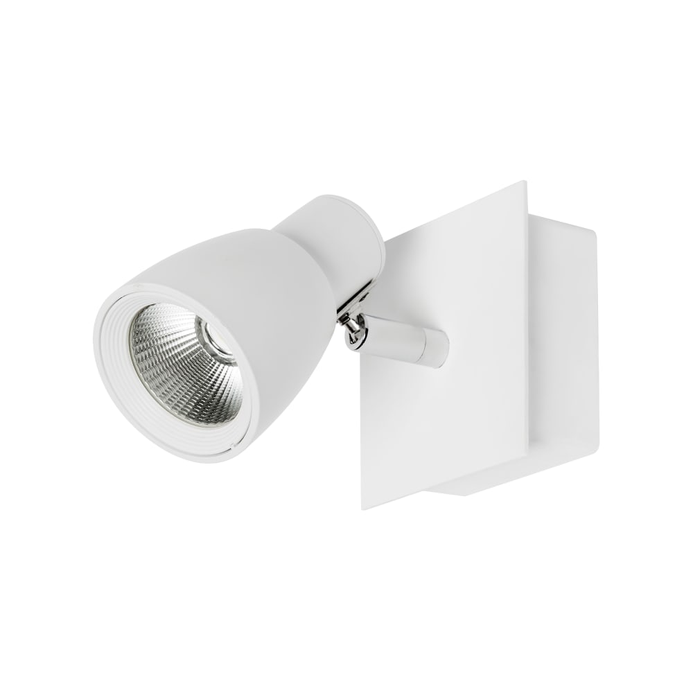 Sulion LED-Wand-Einzelstrahler schwenkbar aus Aluminium in mattem Weiß Weiß Aluminium
