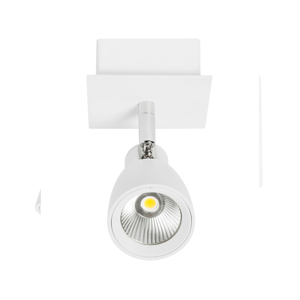 Spot mural led simple orientable en aluminium finition blanc mat — vue 4