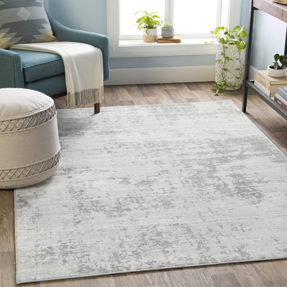 Tapis abstrait moderne gris/ivoire 130x180 — vue 3