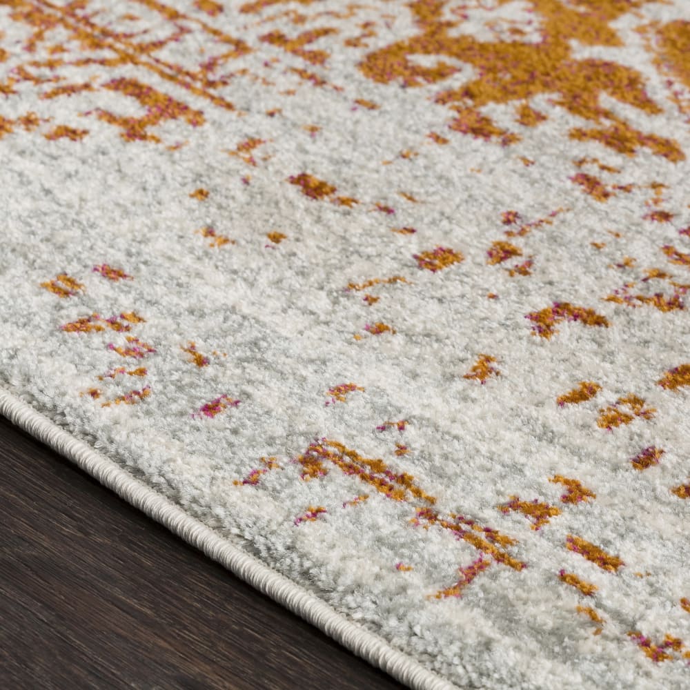 Tapis vintage oriental orange/blanc 120x170 — vue 4