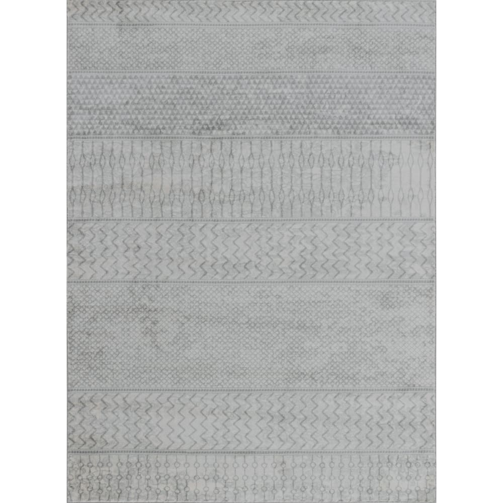 Tapis Scandinave Bohème Gris/Ivoire 160x220