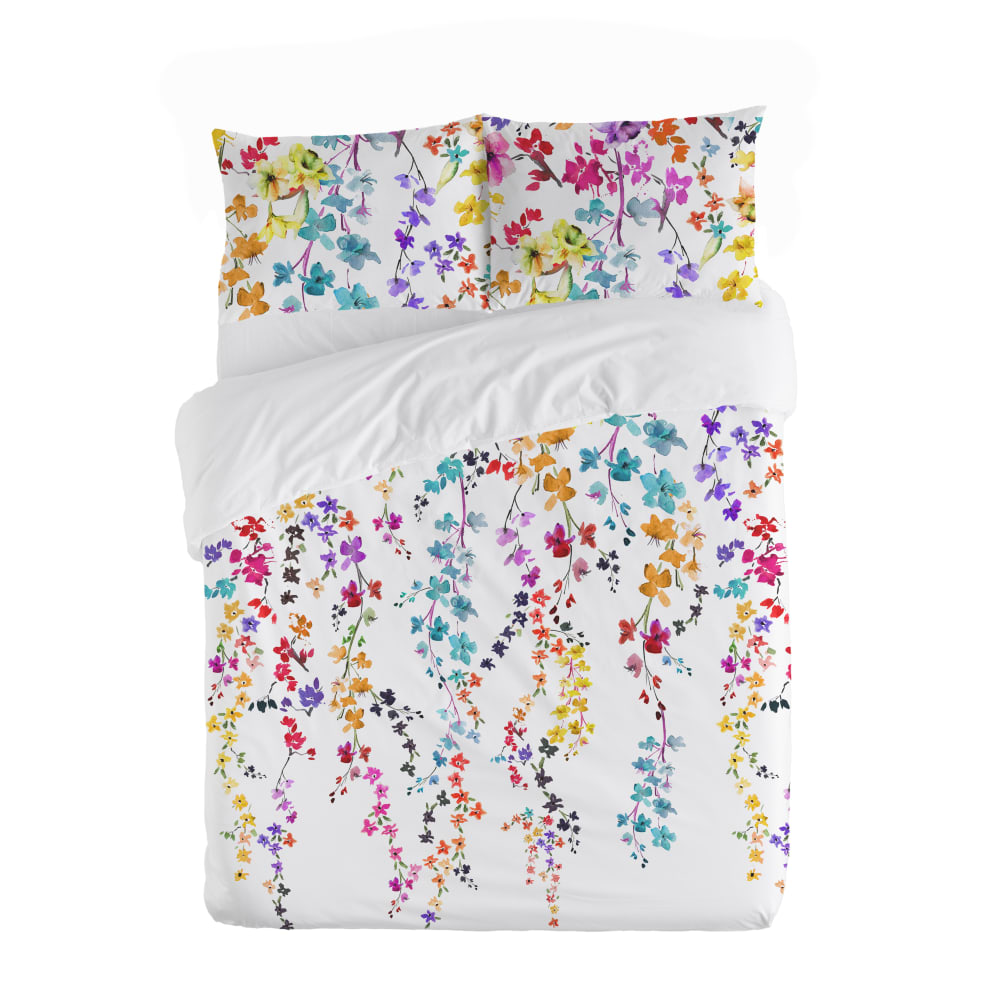 Housse de couette imprimé en percale coton multicolore 200x200 cm — vue 4