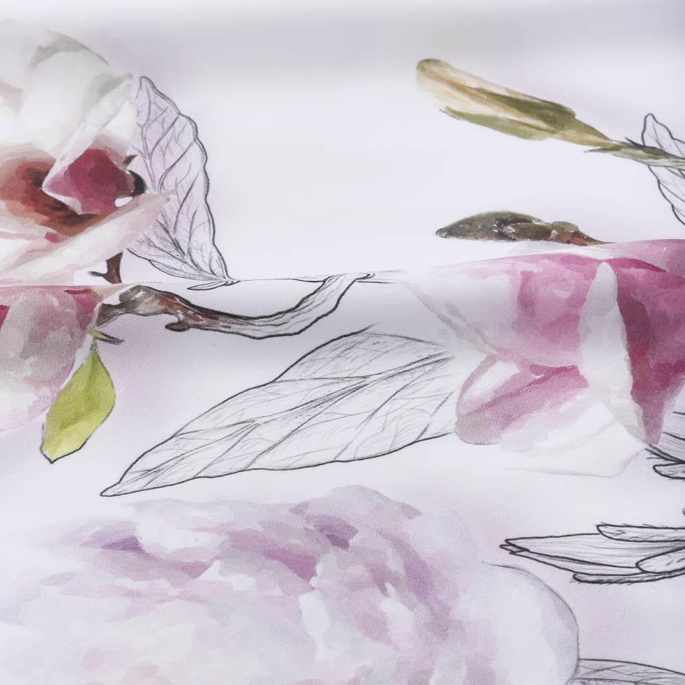 Housse de couette imprimé floral en percale coton blanc 200x200 cm — vue 4