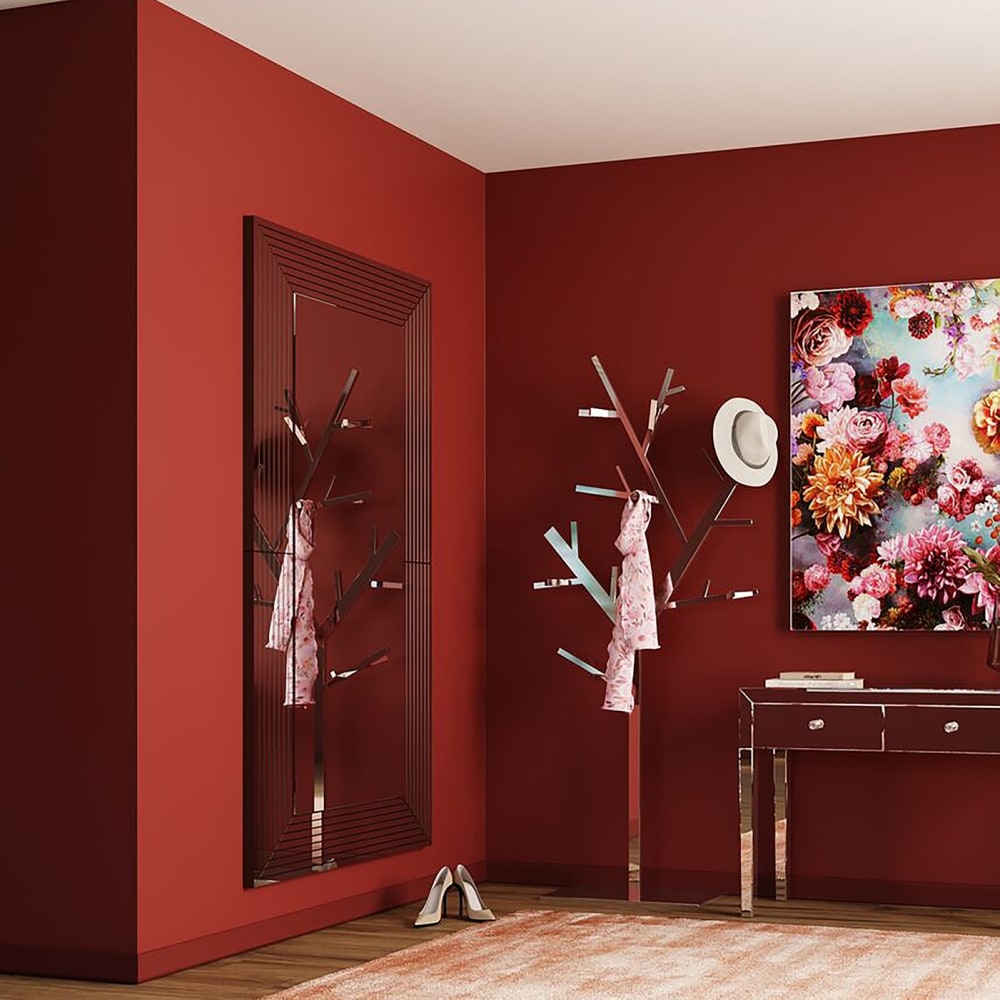 Kare Design Spiegel mit verspiegeltem Rahmen, silber, 100x200cm style modern - Glas