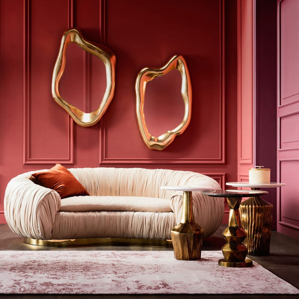 Kare Design Spiegel mit Rahmen, gold, 117x68cm style modern - Glas
