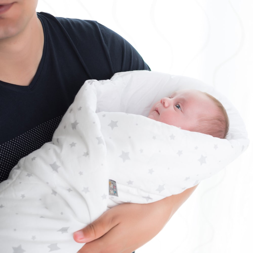 Sacco nanna avvolgente per neonato in cotone bianco - Sevira Kids